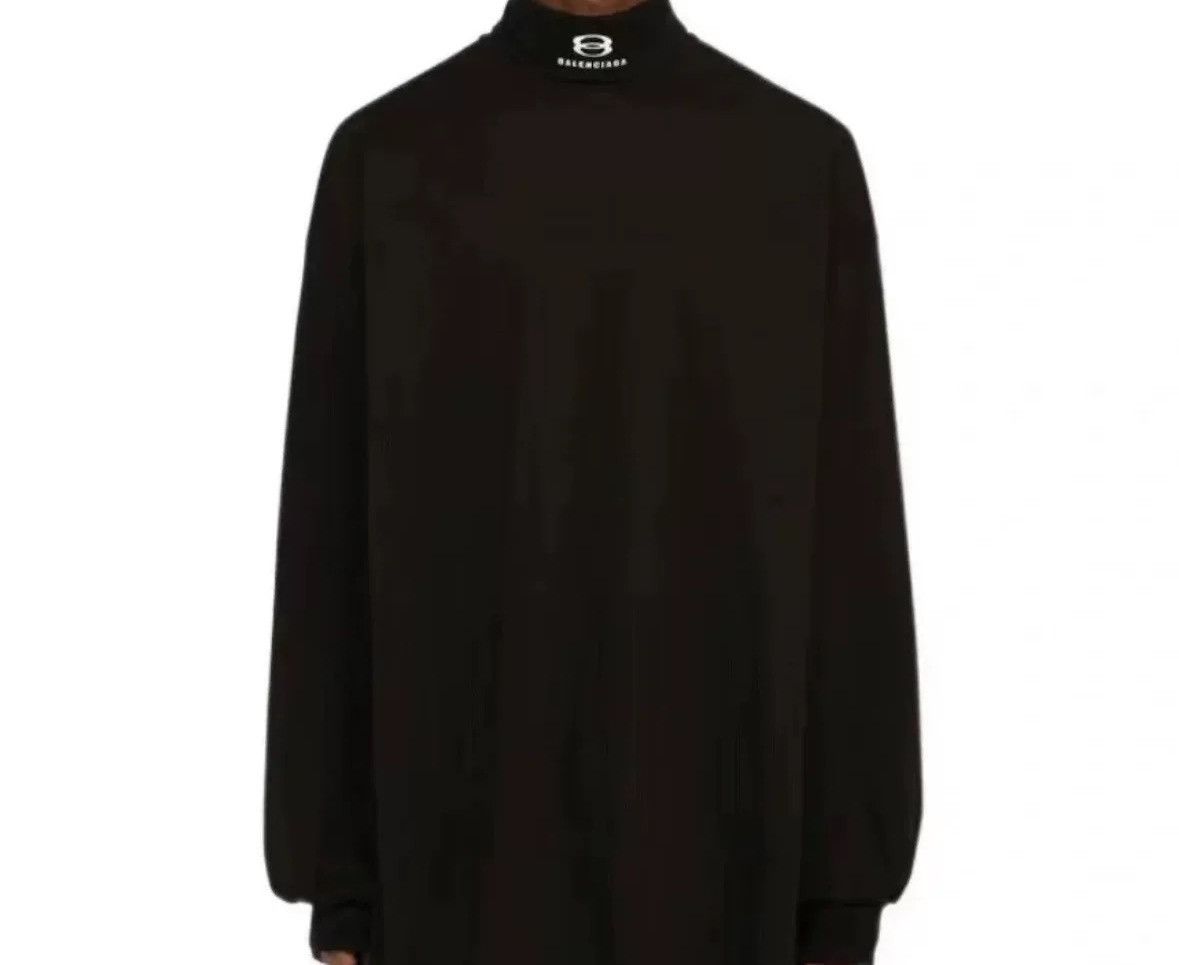 Balenciaga Balenciaga 24ss double loop high neck long sleeved shirt Size US M / EU 48-50 / 2 - 6 Thumbnail