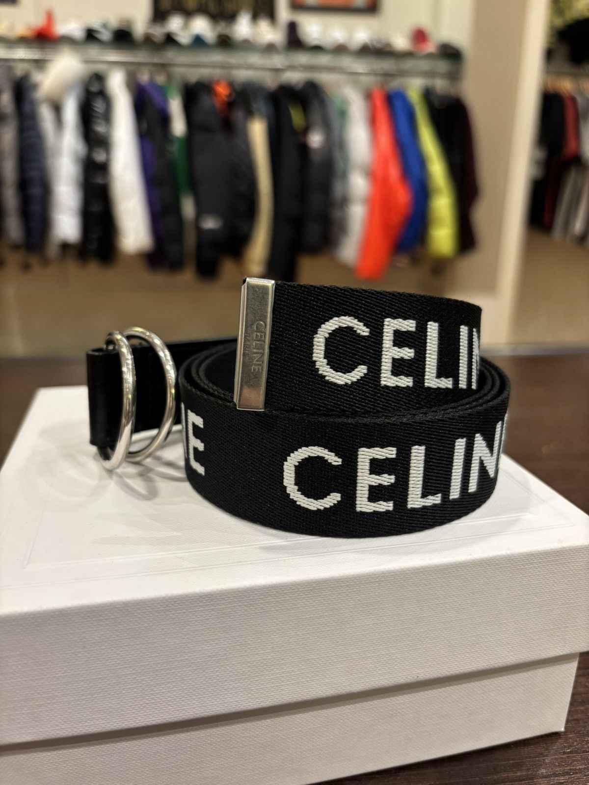 Celine Celine medium D Ring Belt Jacquard Black | Grailed display picture 2