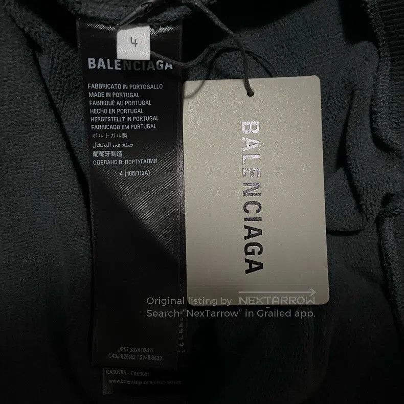 Balenciaga Balenciaga Graffiti Tape Washed Destroyed Zipper Hoodie Size US XL / EU 56 / 4 - 4 Thumbnail