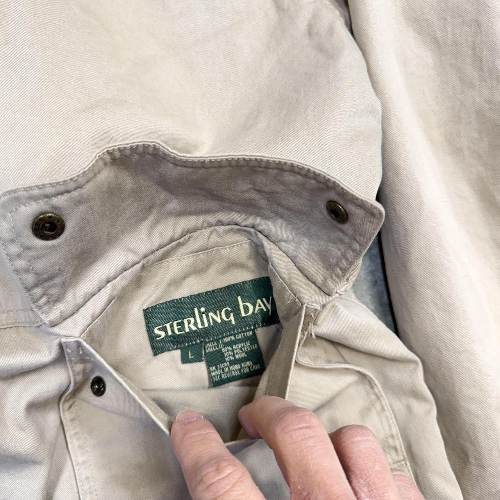 Vintage VINTAGE Sterling Bay Jacket Mens Large Beige Canvas Reversible Plaid Lined Workwear Size US L / EU 52-54 / 3 - 4 Thumbnail