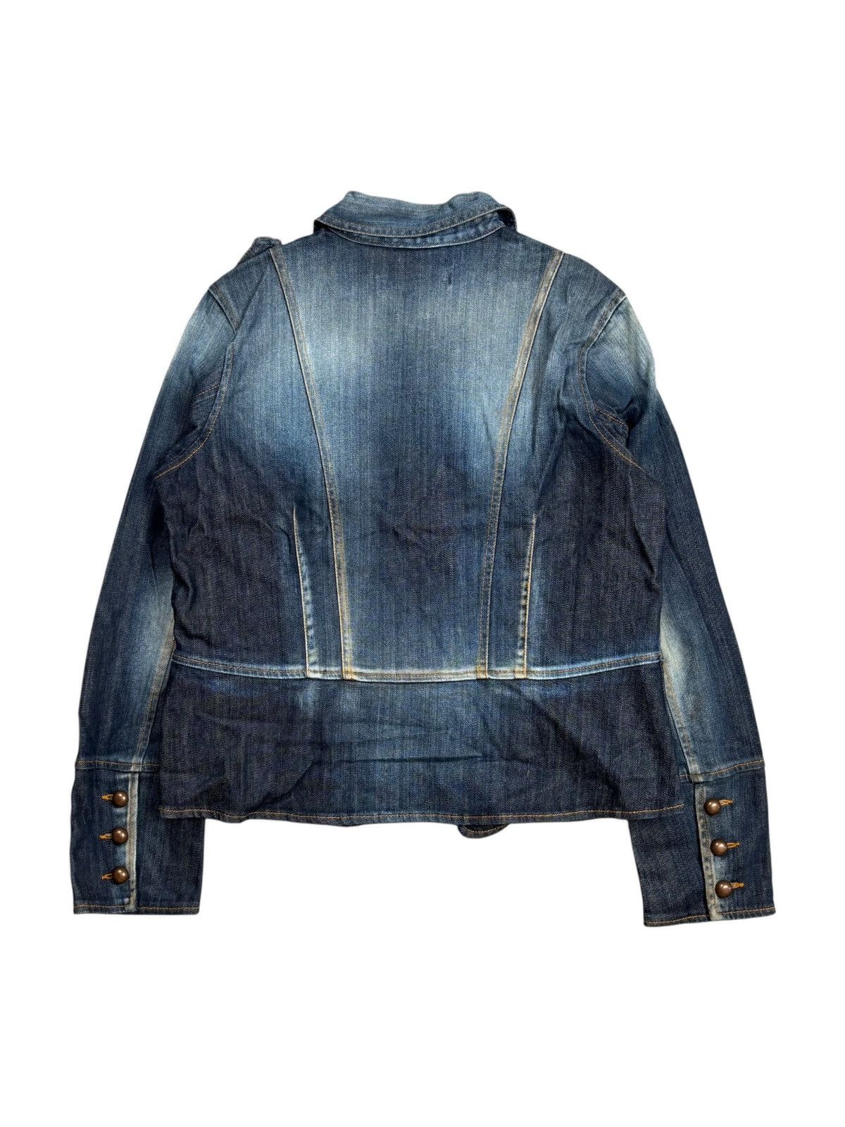 Ekam 2000s Marina Rinaldi - Napoleon Denim Jacket Size US M / EU 48-50 / 2 - 3 Thumbnail