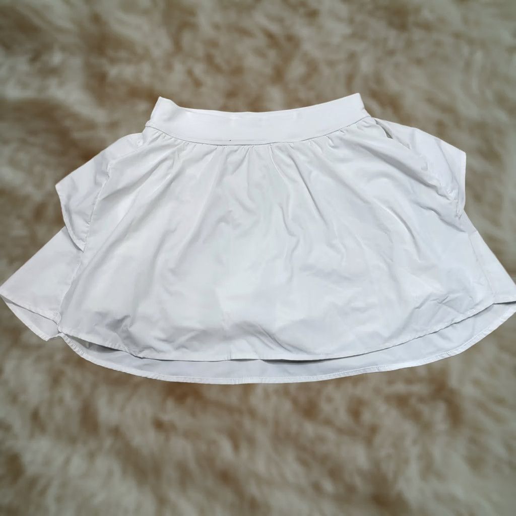 Vintage define your inspiration White Layered Skort Shorts Built In Skirt Sz M Size 32" / US 10 / IT 46 - 1 Thumbnail