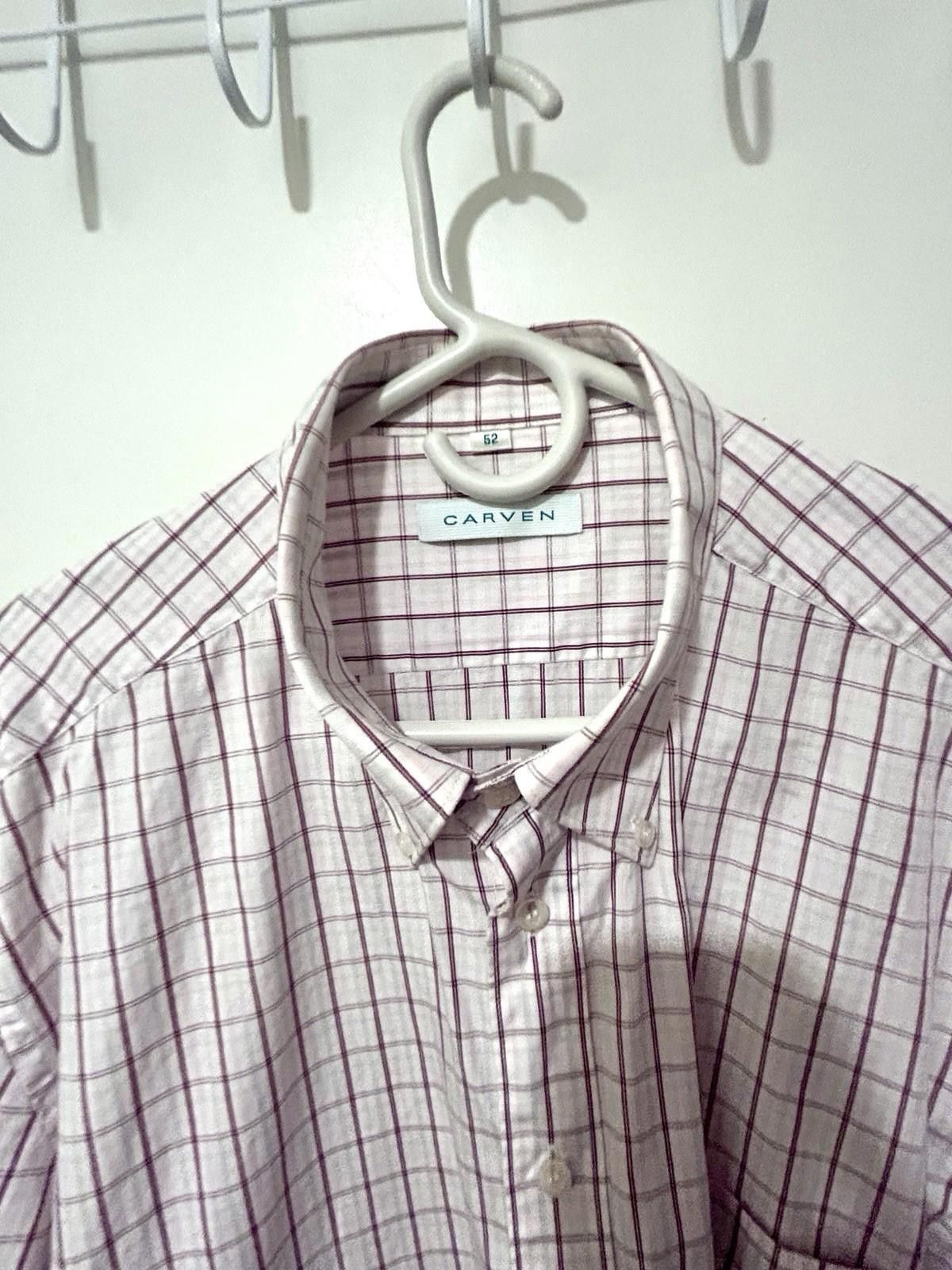 Carven Carven Men Button-Down Shirt Plaid Check Long Sleeve EU 52 Size US L / EU 52-54 / 3 - 3 Thumbnail