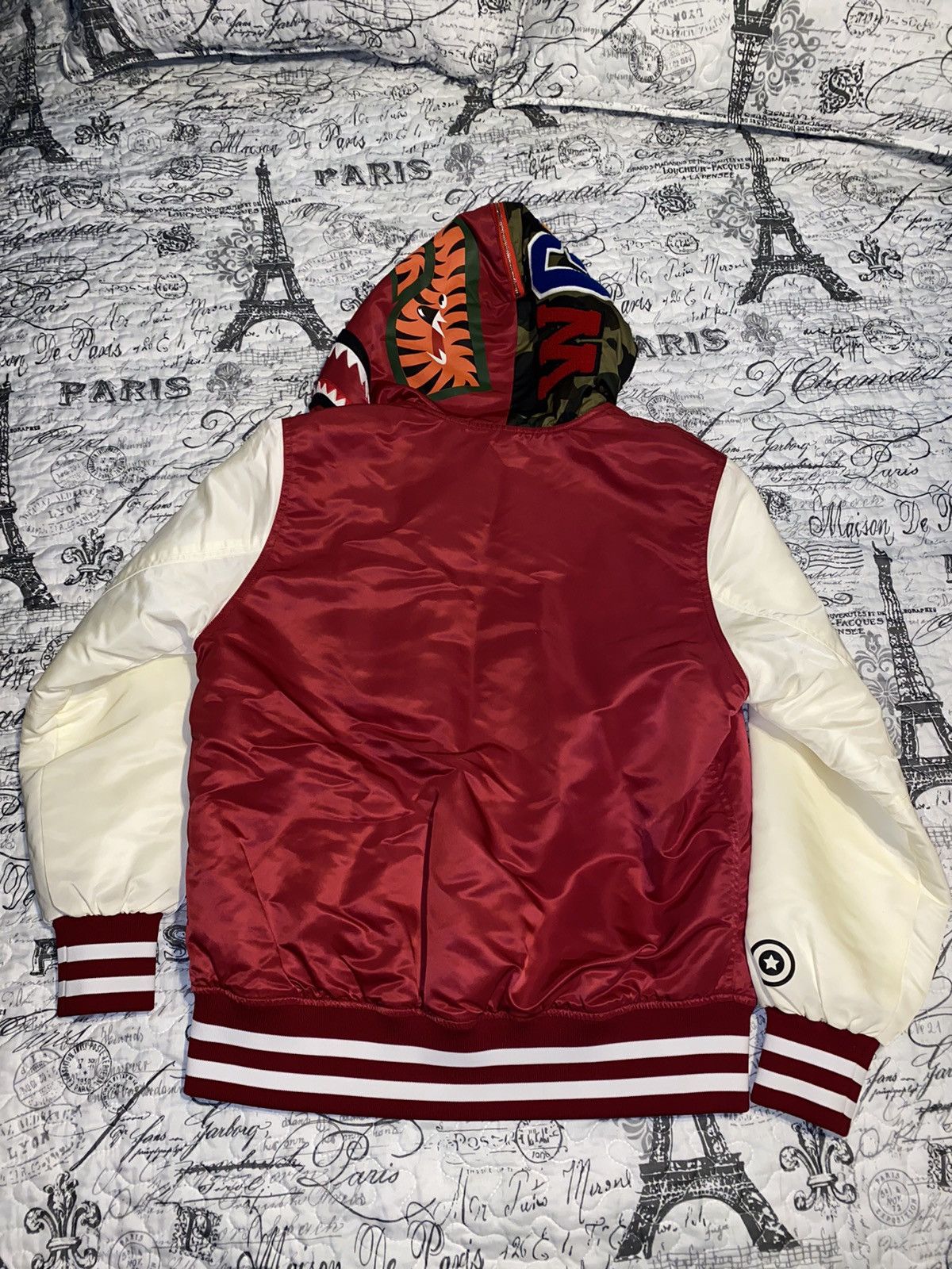 Bape BAPE SHARK NYLON VARSITY JACKET Size US L / EU 52-54 / 3 - 9 Thumbnail