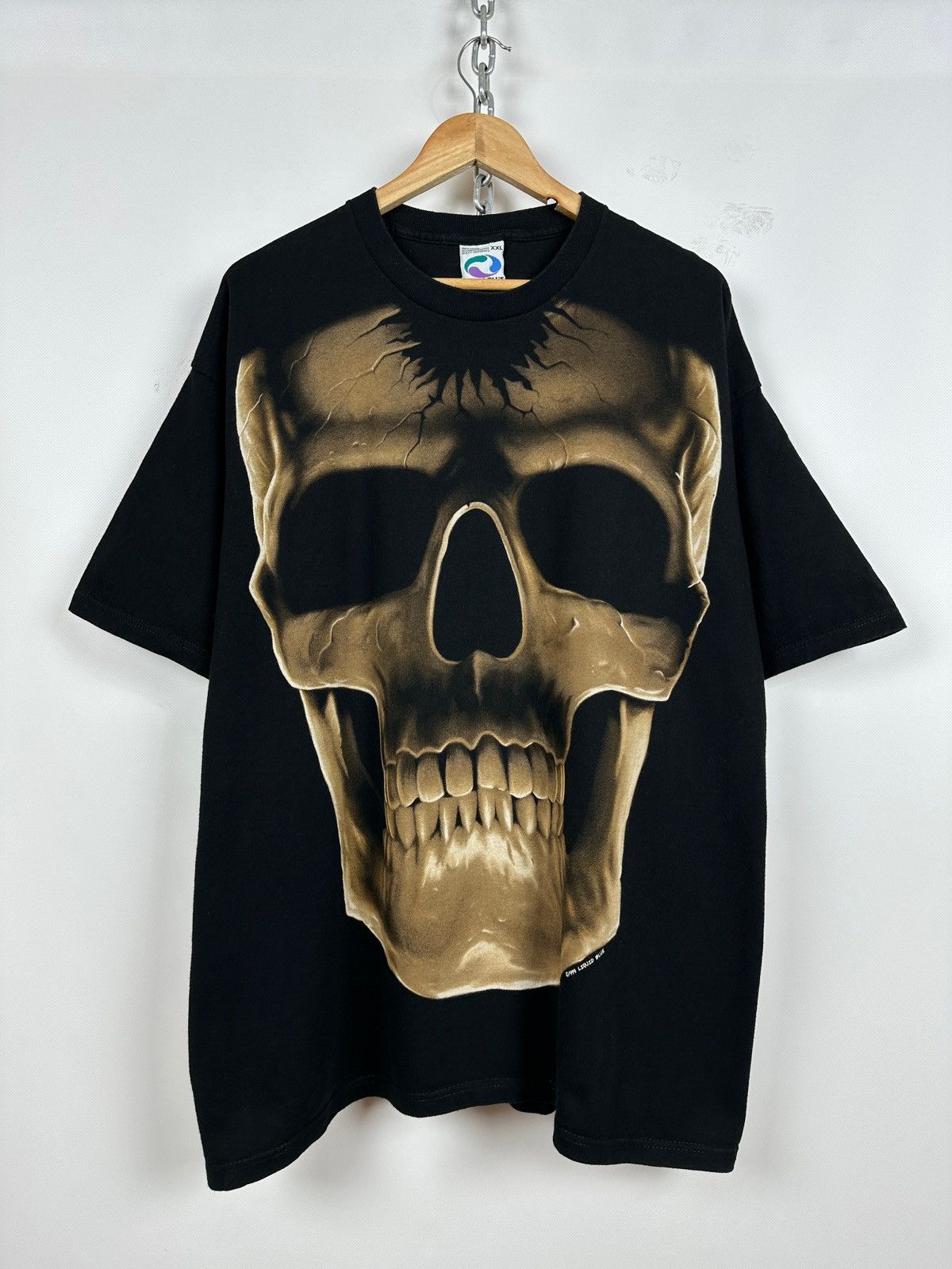 Liquid Blue 1999 Vintage Liquid Blue Skull All Over Print T-Shirt Size US XXL / EU 58 / 5 - 1 Thumbnail