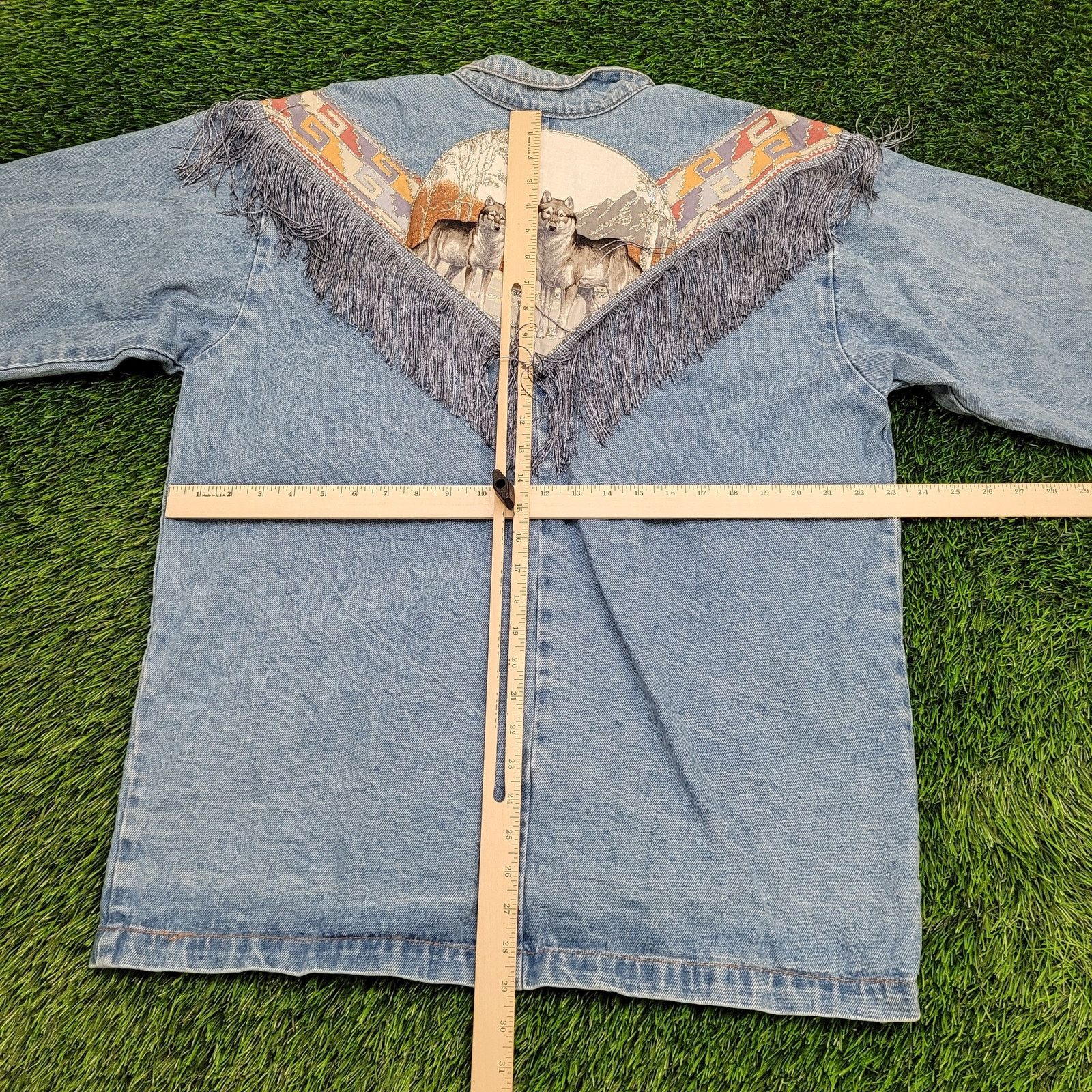 Vintage Vintage Native-American Denim Jacket Womens L/XL 23x29 Baggy Size XL / US 12-14 / IT 48-50 - 6 Thumbnail