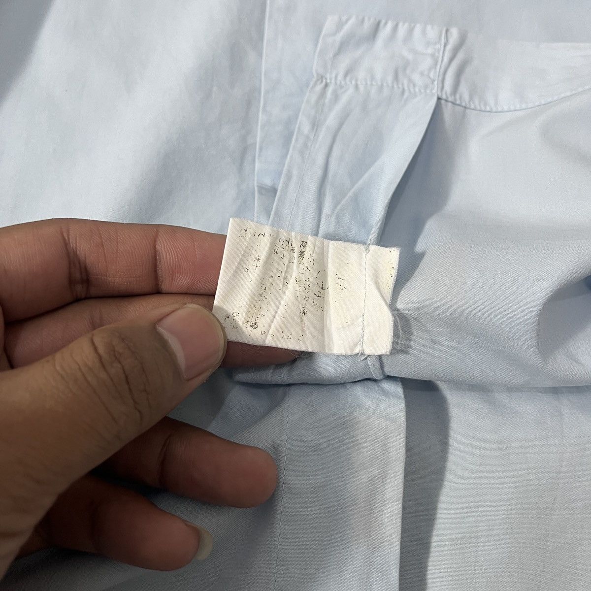 Issey Miyake 90s Archive Cotton Label Issey Miyake Basic Blue Sky Shirt Size US XL / EU 56 / 4 - 9 Thumbnail