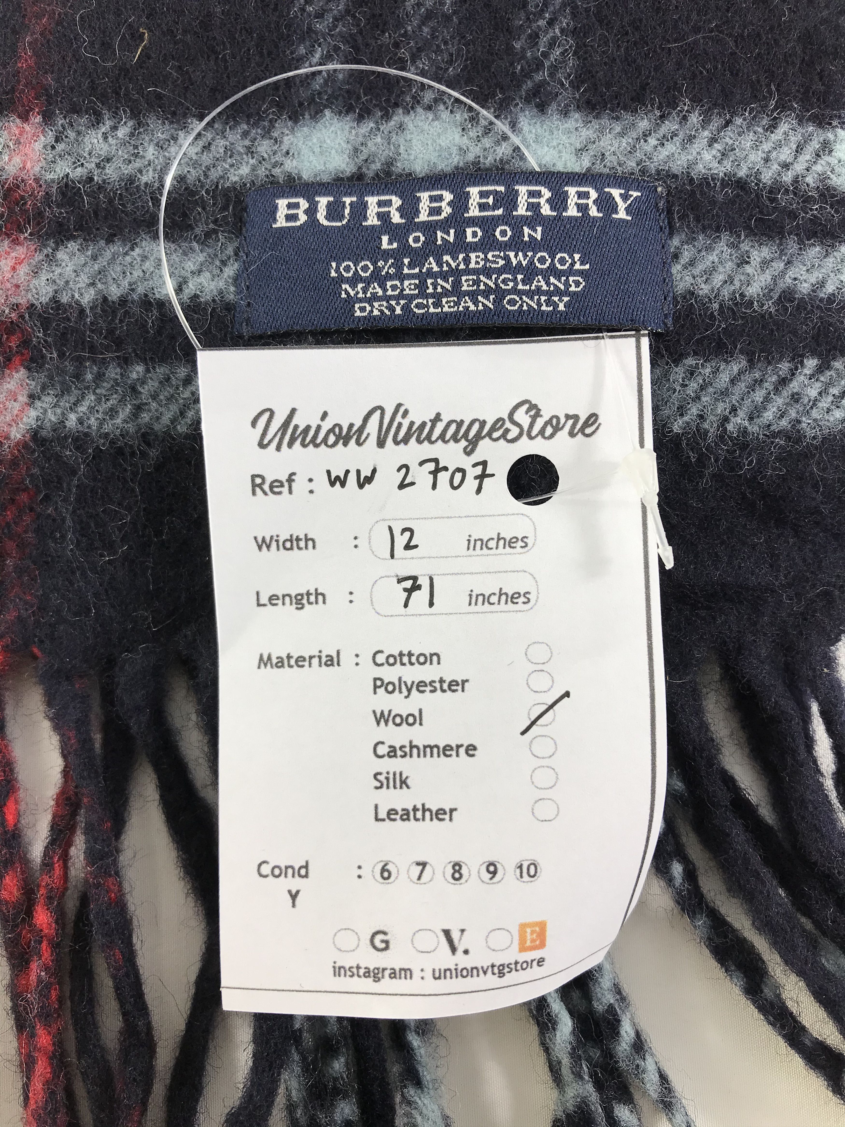 Burberry × Vintage Burberry Scarf / Muffler / Neckwear - WW2707 Size ONE SIZE - 4 Thumbnail