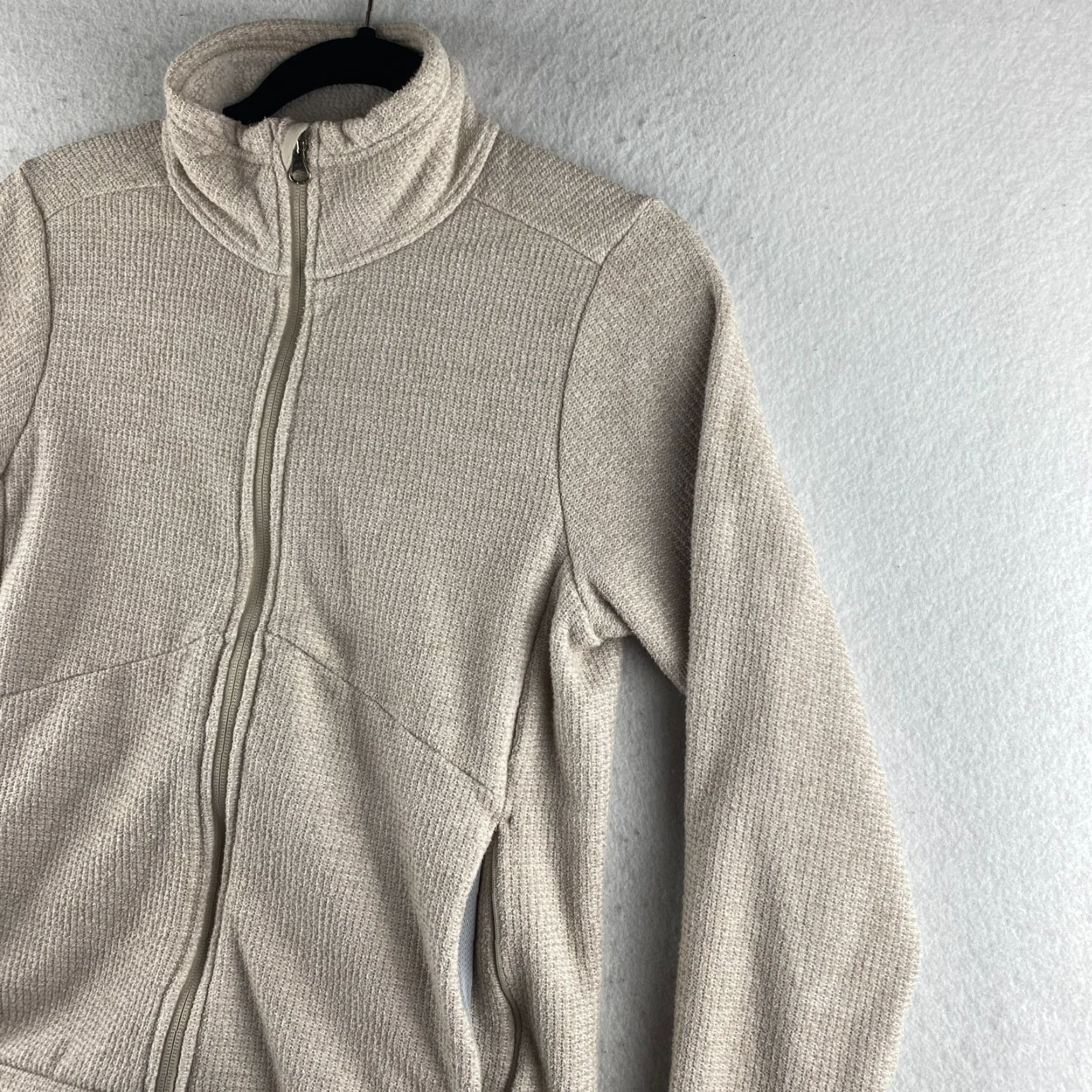 Vintage REI Sweater Womens S Beige Full Zip Sherpa Lined Pockets High Neck Size S / US 4 / IT 40 - 6 Thumbnail