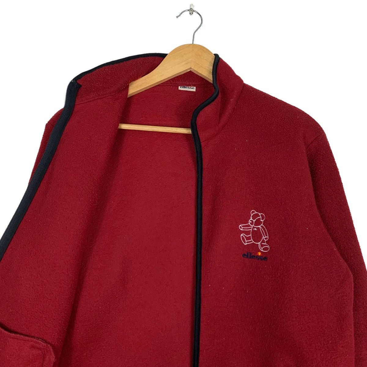 Ellesse ELLESSE Teddy Bear Small Logo Red Fleece Jacket #1060-C48 Size US L / EU 52-54 / 3 - 10 Thumbnail