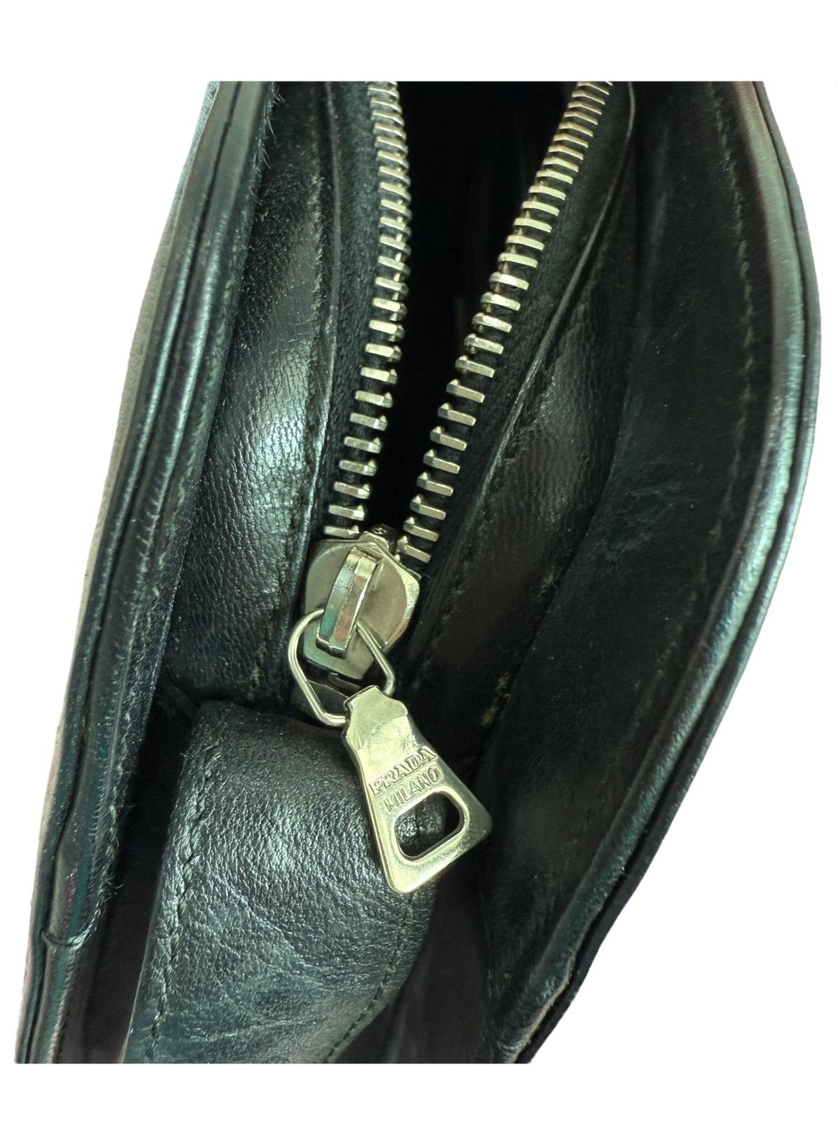 Prada Vintage Prada Logo Leather Box Baguette Bag Size ONE SIZE - 12 Thumbnail