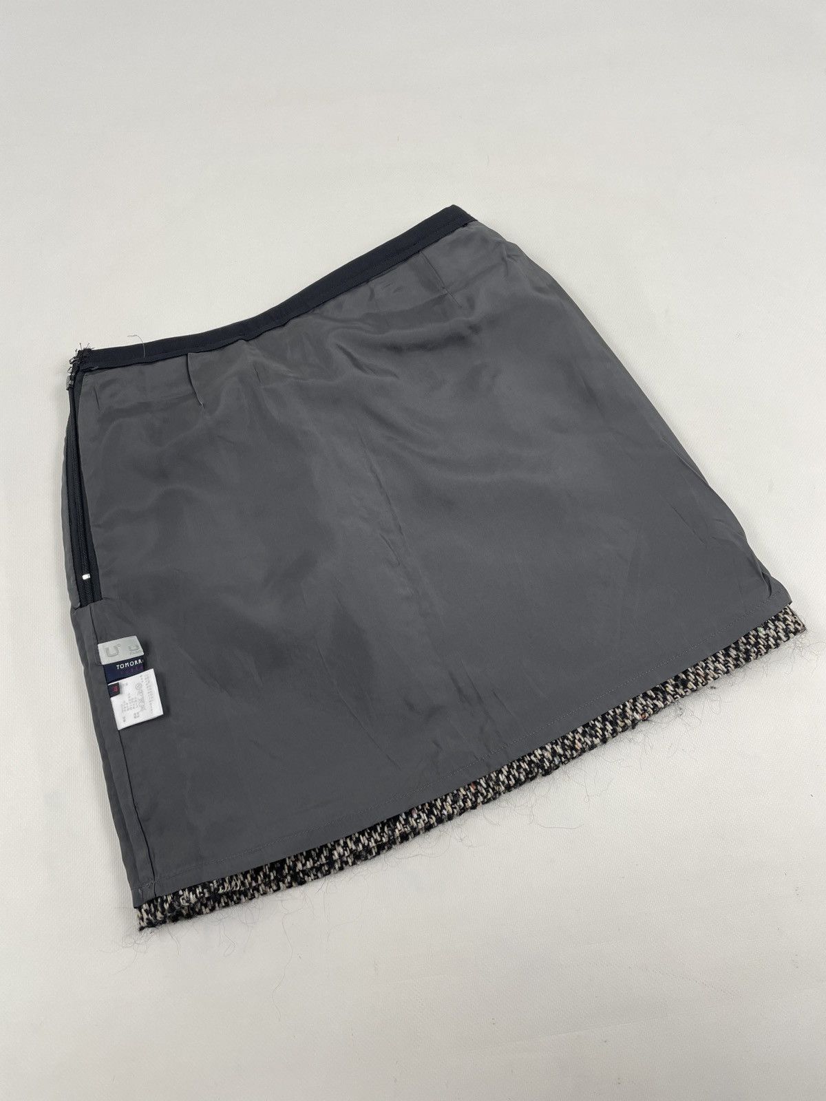 Japanese Brand × Tomorrowland Rare Japan Collection Wool Tweed Side Zipper Mini Straight Skirt Size 26" / US 2 / IT 38 - 10 Thumbnail
