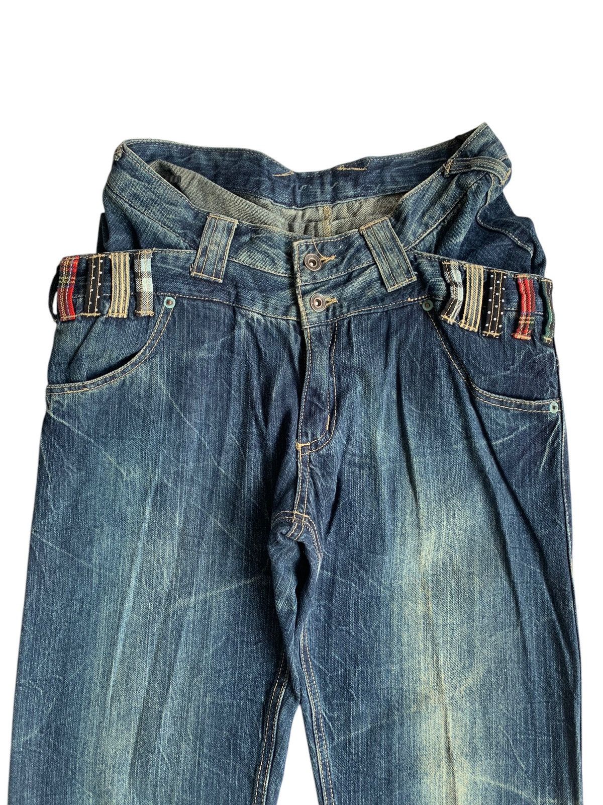 If Six Was Nine DOUBLE WAIST JAPANESE UNKNOWN PUNK STYLE RUSTY DENIM🎌☠️ Size US 30 / EU 46 - 5 Thumbnail
