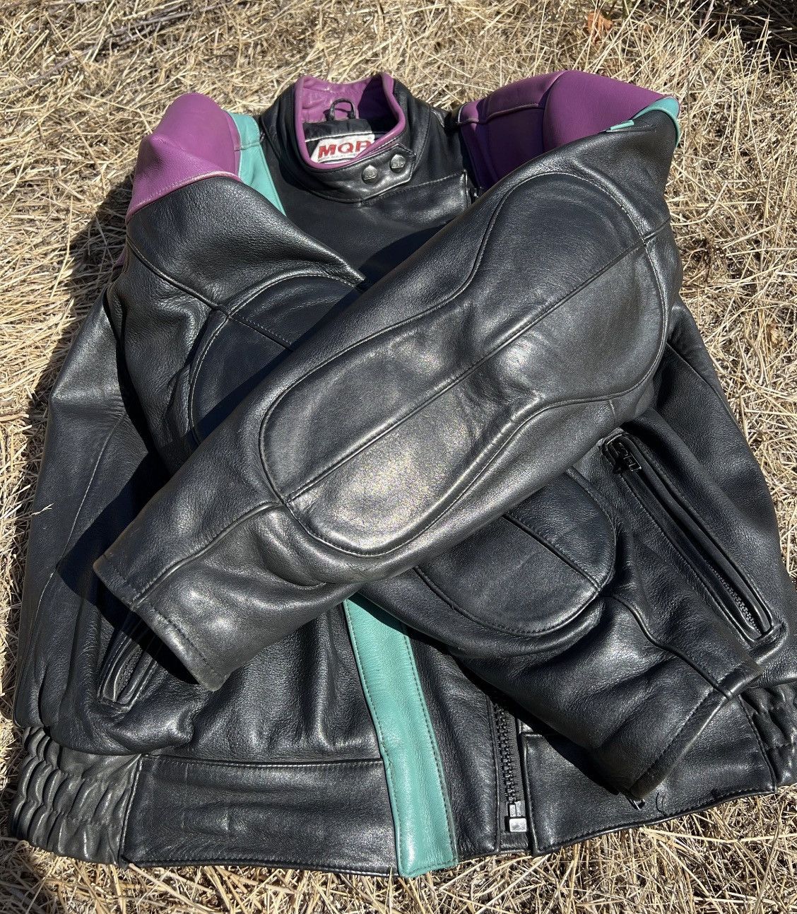 Other Vintage MQP Leather Motorcycle Jacket | 80s/90s Size L / US 10 / IT 46 - 3 Thumbnail
