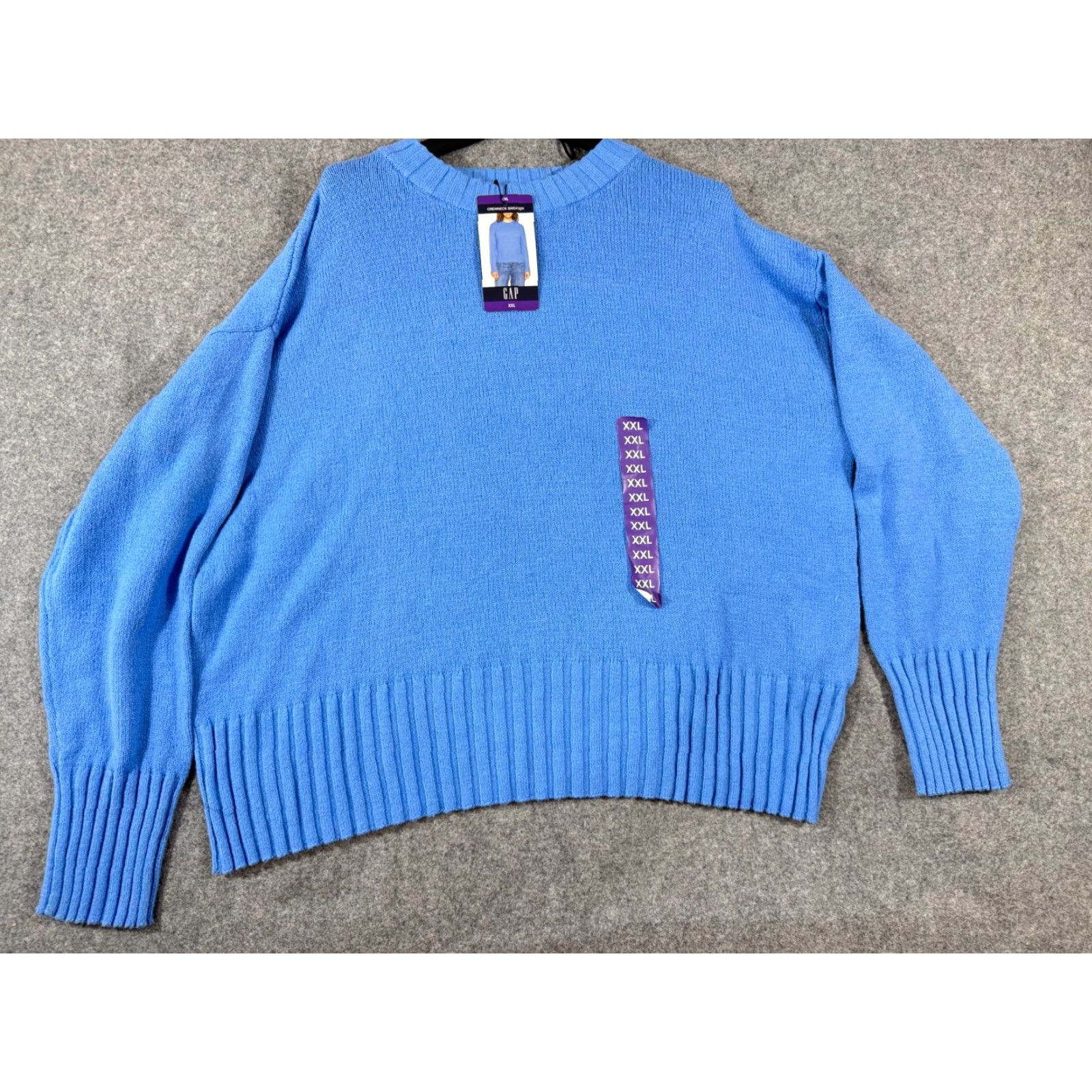 Gap Gap Sweater Womens 2XL Blue Crew Neck Pullover Long Sleeve Ribbed Cuff NWT Casual Preppy Autumn Size XXL / US 16-18 / IT 52-54 - 4 Thumbnail