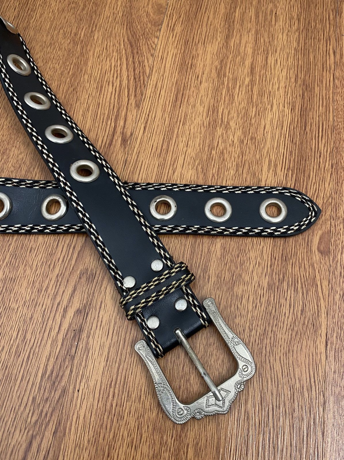If Six Was Nine Ringer stitched black belt Size ONE SIZE - 2 Thumbnail