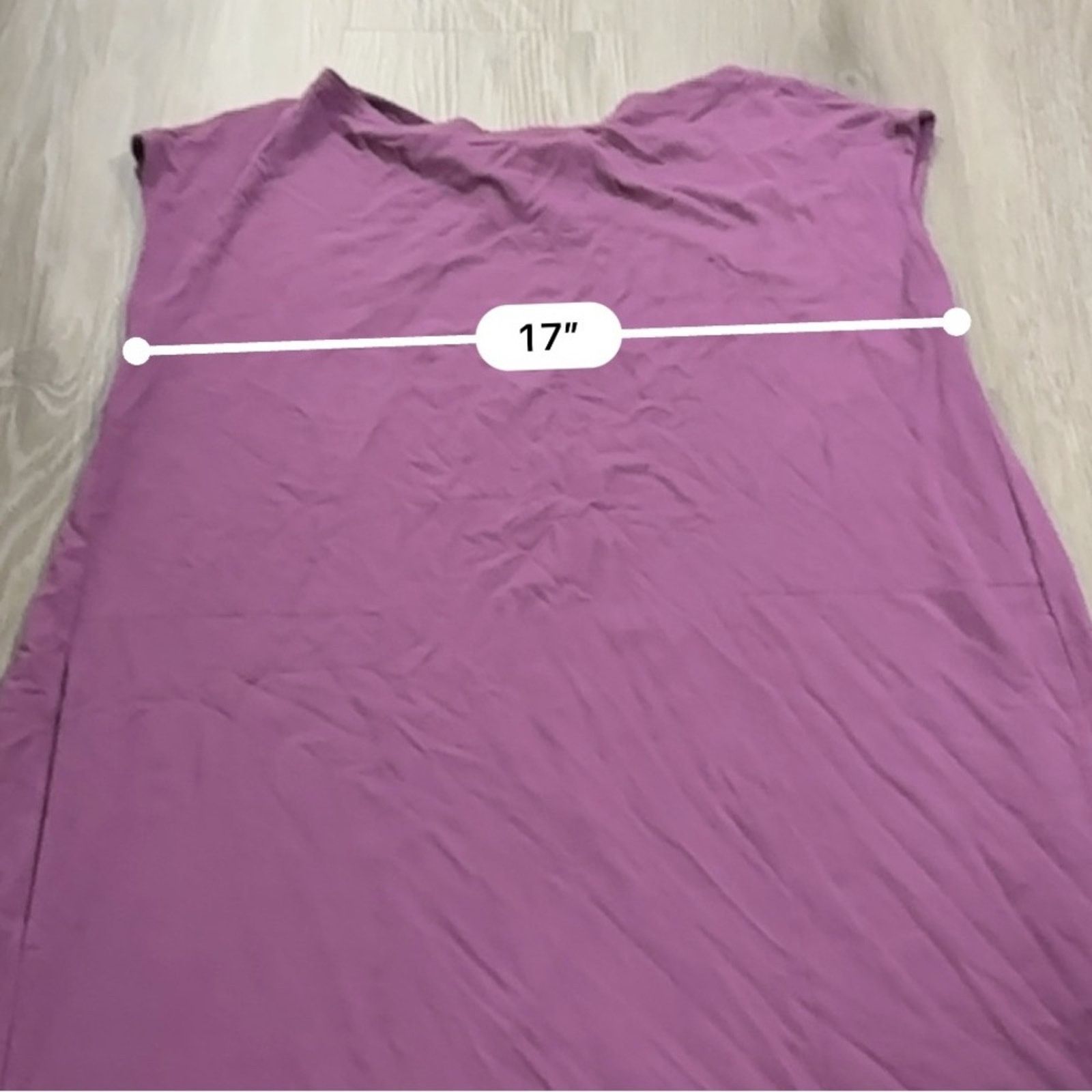 Eileen Fisher Eileen Fisher Purple Twist Back Shift Jersey Dress Size XS Size XS / US 0-2 / IT 36-38 - 9 Thumbnail