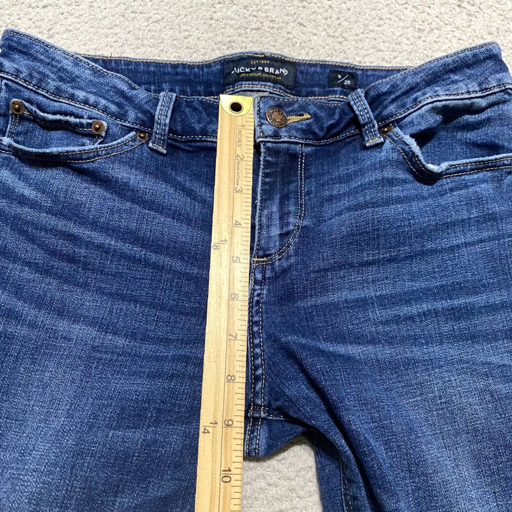 Lucky Brand Lucky Brand Jeans Womens 8 Blue Denim Dark Wash Skinny Crop Mid Rise 5-Pocket Stretch Inseam 25.5 Dark Wash Volume Lolita Skinny Boyfriend? Size 30" / US 8 / IT 44 - 7 Thumbnail