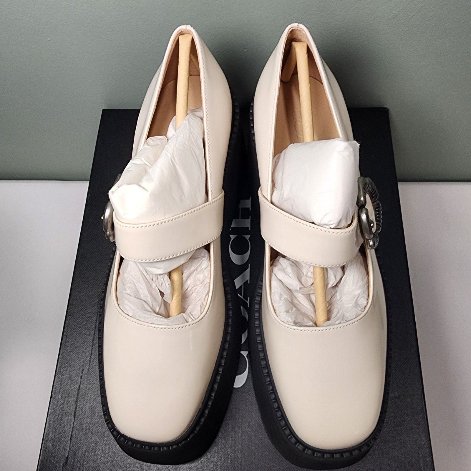 Coach Coach CBP04 Women's Tea Rose Platform Mary Jane Chalk Sz 7B Size US 10 / IT 40 - 2 Thumbnail