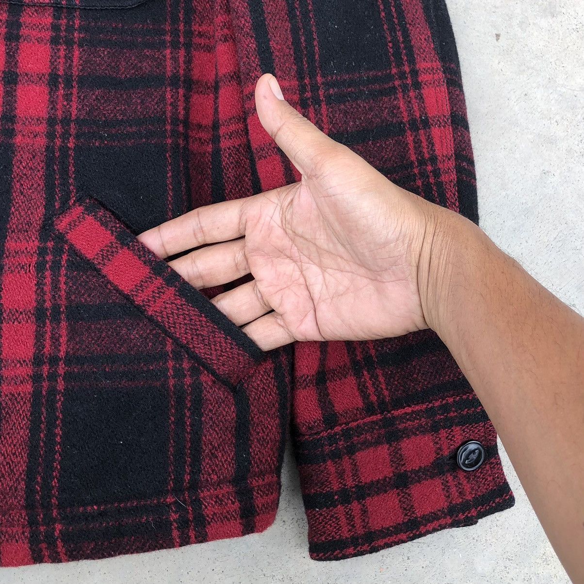 Japanese Brand Back Number Wool Jacket Red Plaid Tartan Jacket Size US L / EU 52-54 / 3 - 11 Thumbnail
