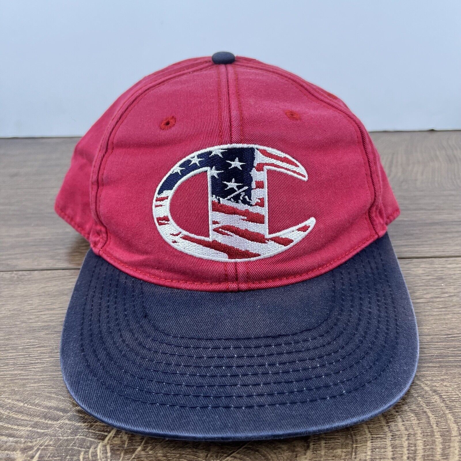 Champion Champion Brand Hat Champion Snapback Adjustable Hat Red Hat Size ONE SIZE - 4 Thumbnail