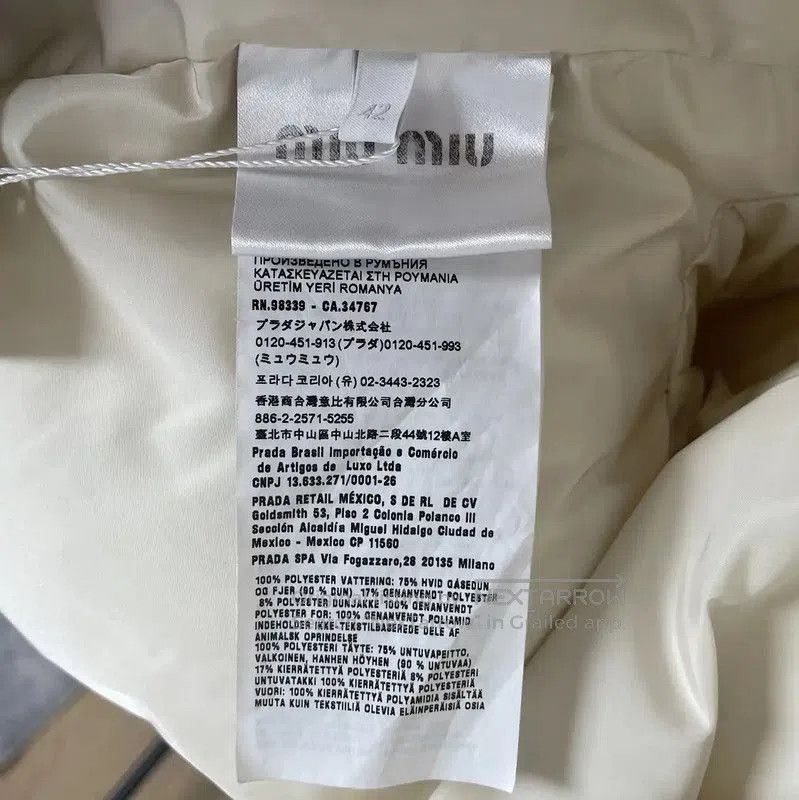Miu Miu Miu Miu Winter Cream Nylon Down Jacket . Size L / US 10 / IT 46 - 5 Thumbnail