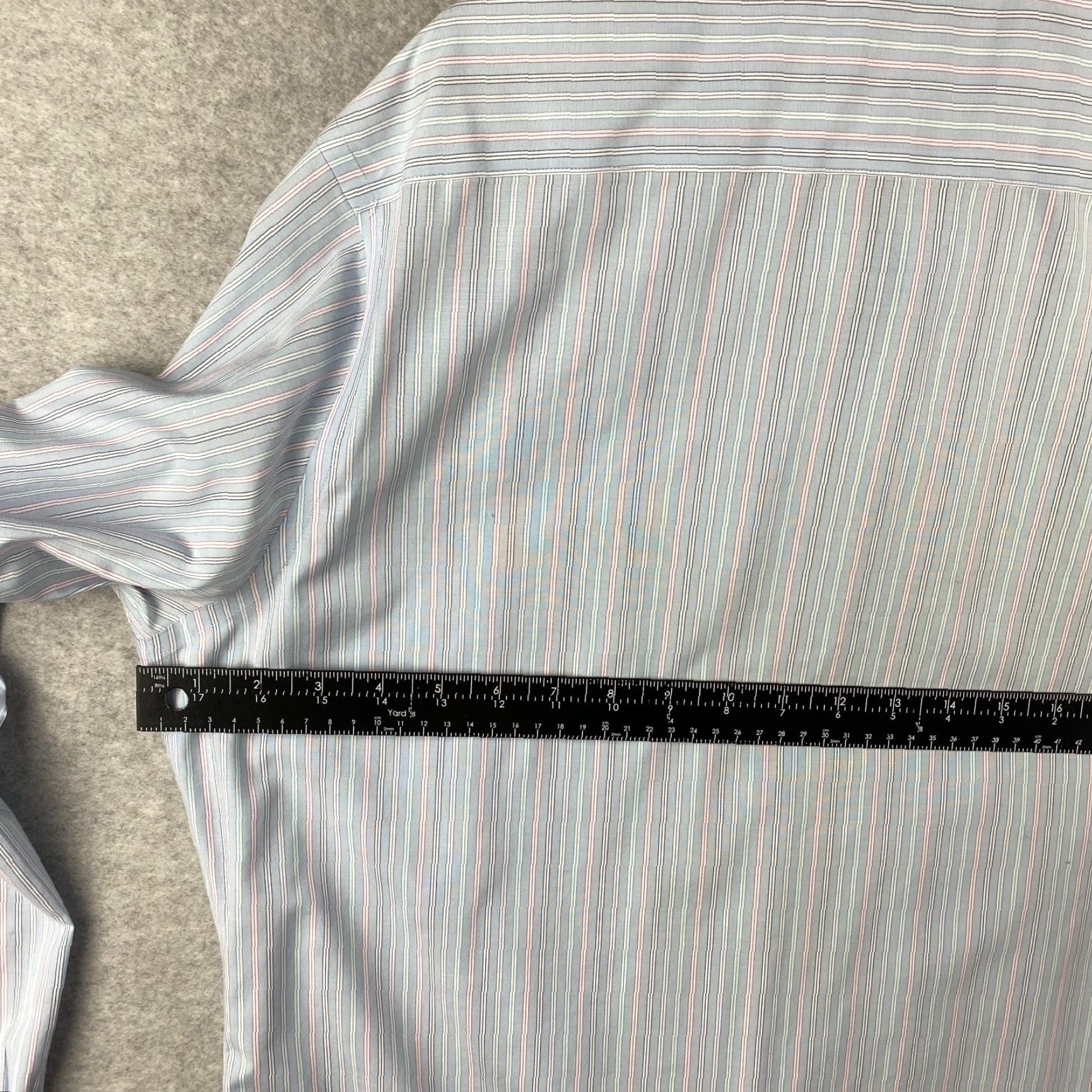 Brooks Brothers VINTAGE Brooks Brothers Button-Up Shirt Mens L Blue Pinstriped Slim Long Sleeve Size US L / EU 52-54 / 3 - 5 Thumbnail