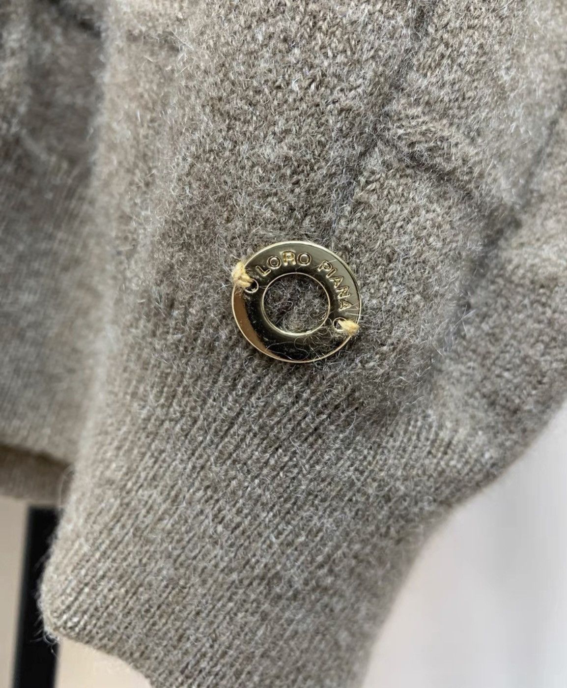 Loro Piana LORO PIANA Men's Brown/Light Beige Pure Cashmere Cardigan Size US L / EU 52-54 / 3 - 5 Thumbnail