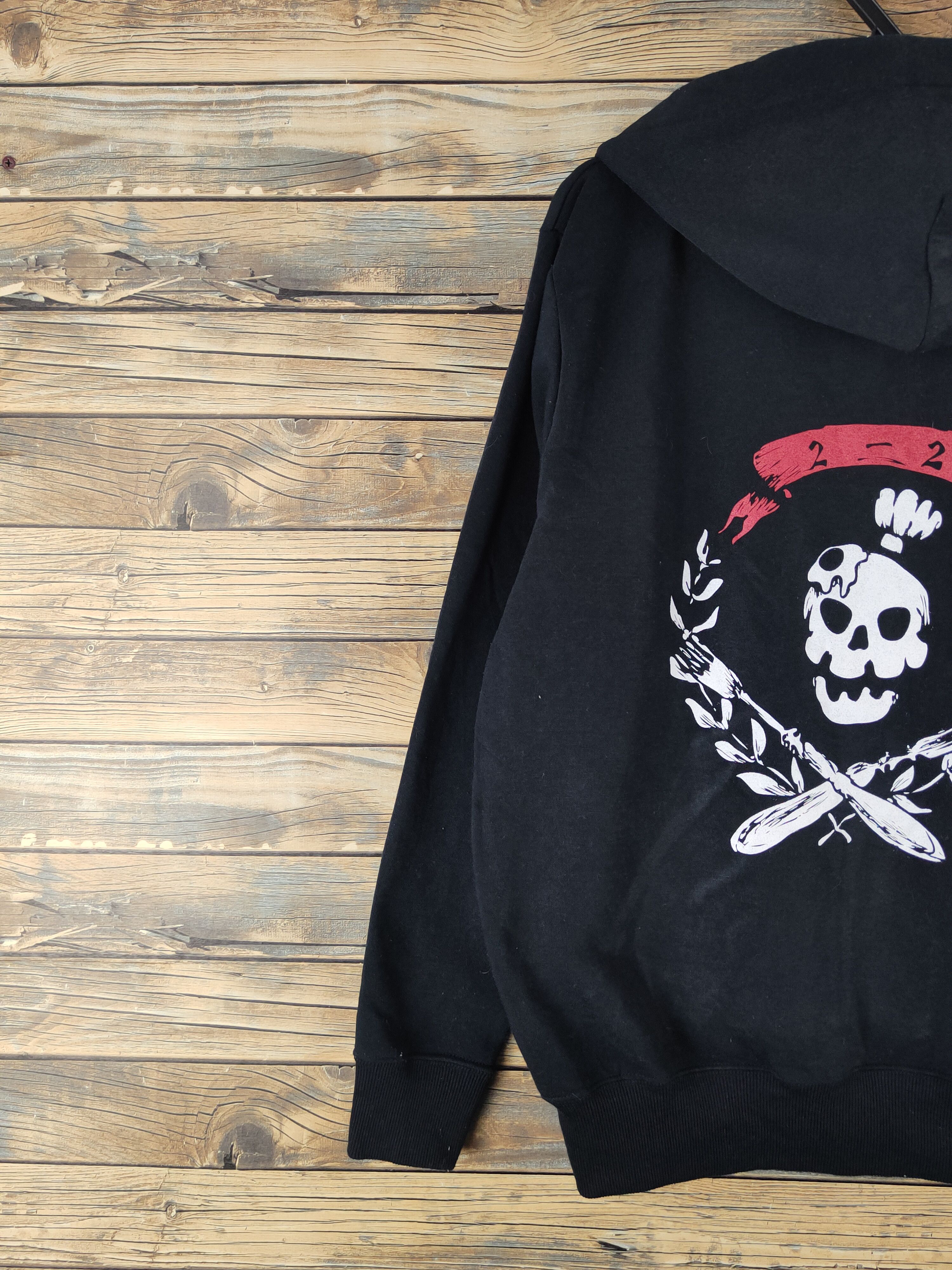Japanese Brand DL Cross Black Skull punk Hoodie Sweaters #2487 Size US M / EU 48-50 / 2 - 9 Thumbnail