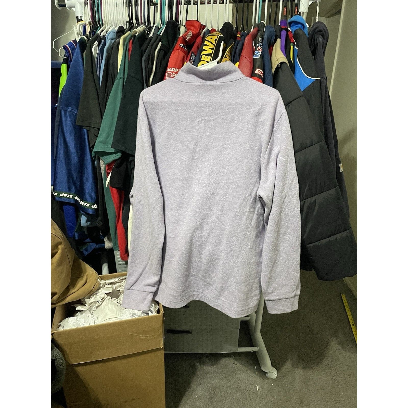 Polo Ralph Lauren Size L-VTG Polo Ralph Lauren Lavender/ Lilac Quarter Zip 1/4 Size US L / EU 52-54 / 3 - 2 Thumbnail