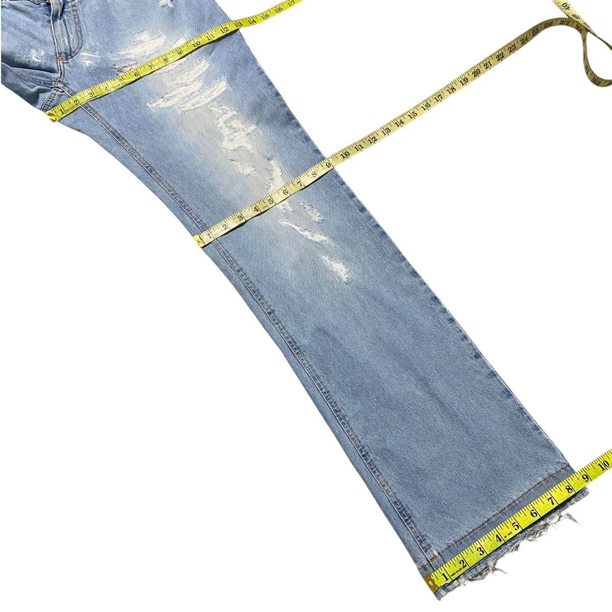 Dolce & Gabbana Dolce&gabbana Repaired Denim Jeans Lightwash Size US 34 / EU 50 - 19 Thumbnail