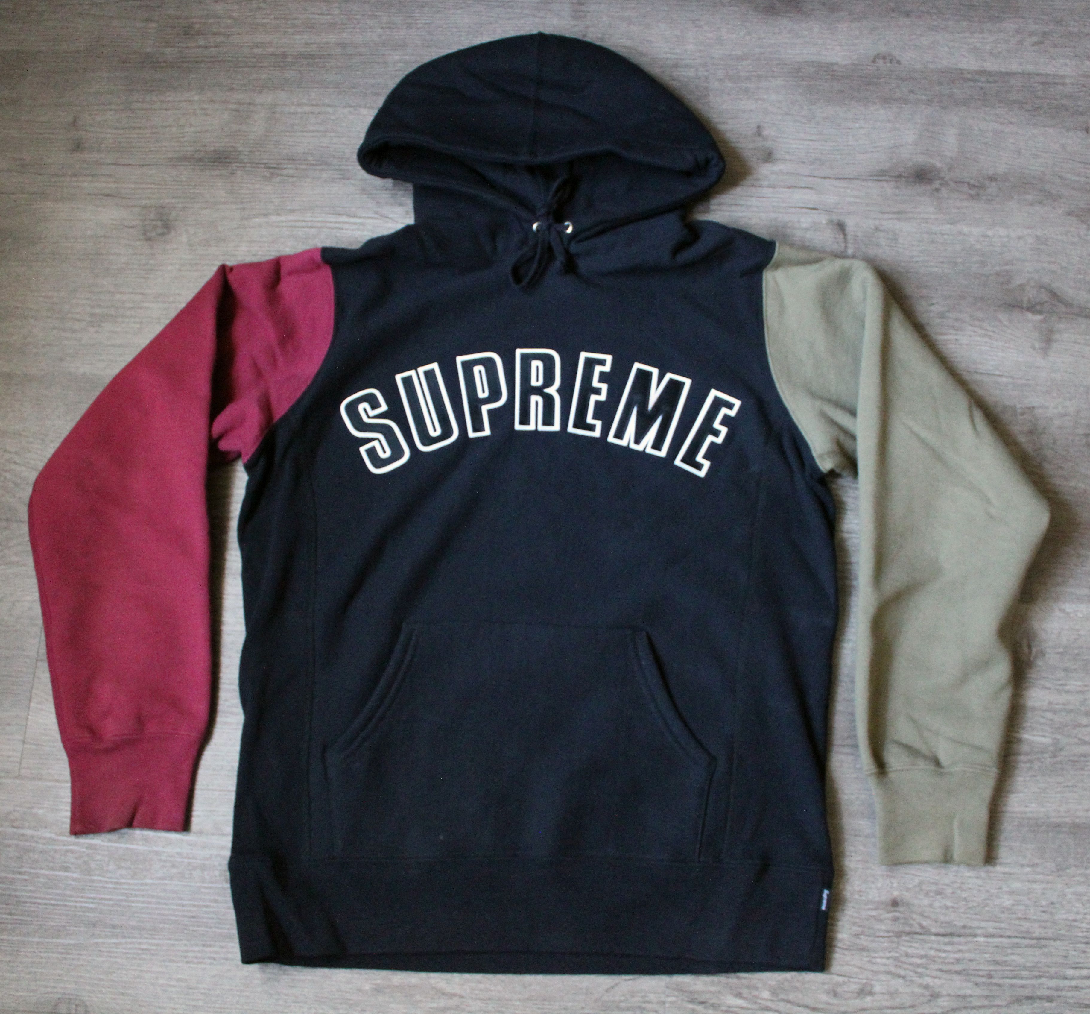 supreme color Blocked Arc logo Hooded - パーカー