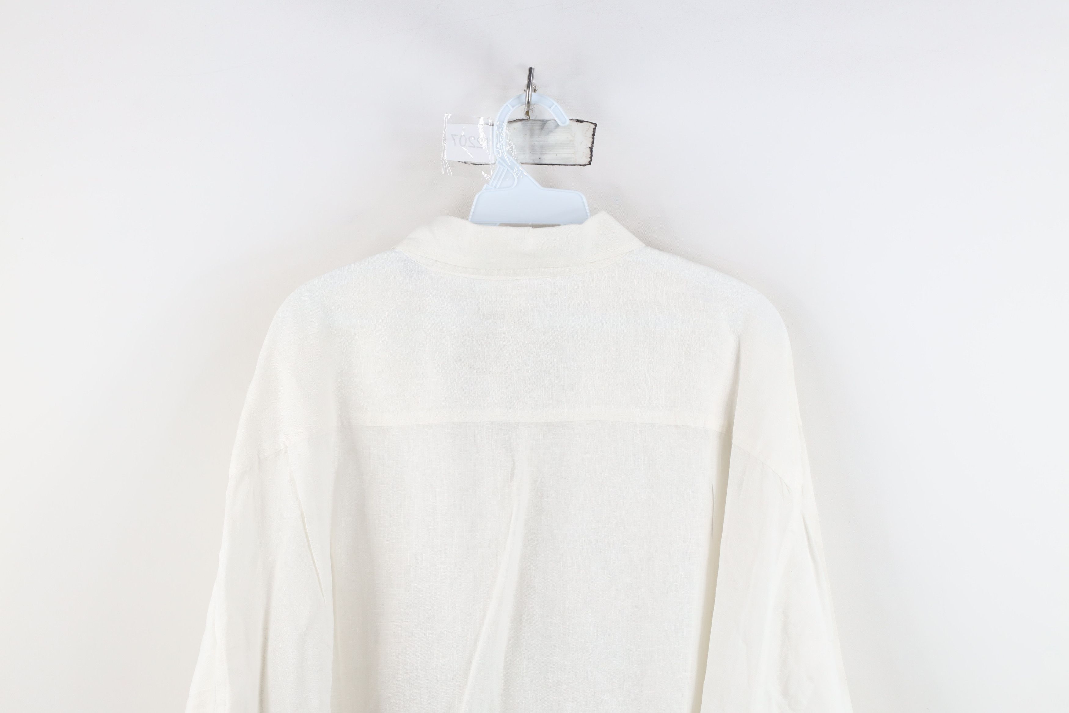 Tommy Bahama Vintage Tommy Bahama Relax Linen Collared Button Shirt White Size US XXL / EU 58 / 5 - 12 Thumbnail