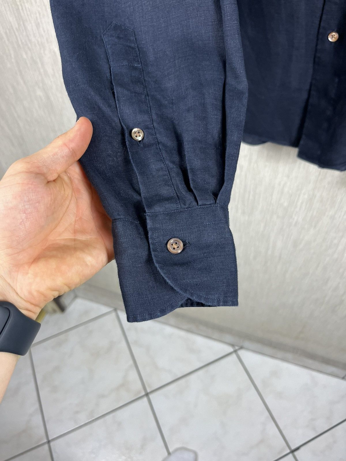 Kamakura Kamakura Maker’s shirt linen navy casual Japanese brand Size US M / EU 48-50 / 2 - 10 Thumbnail