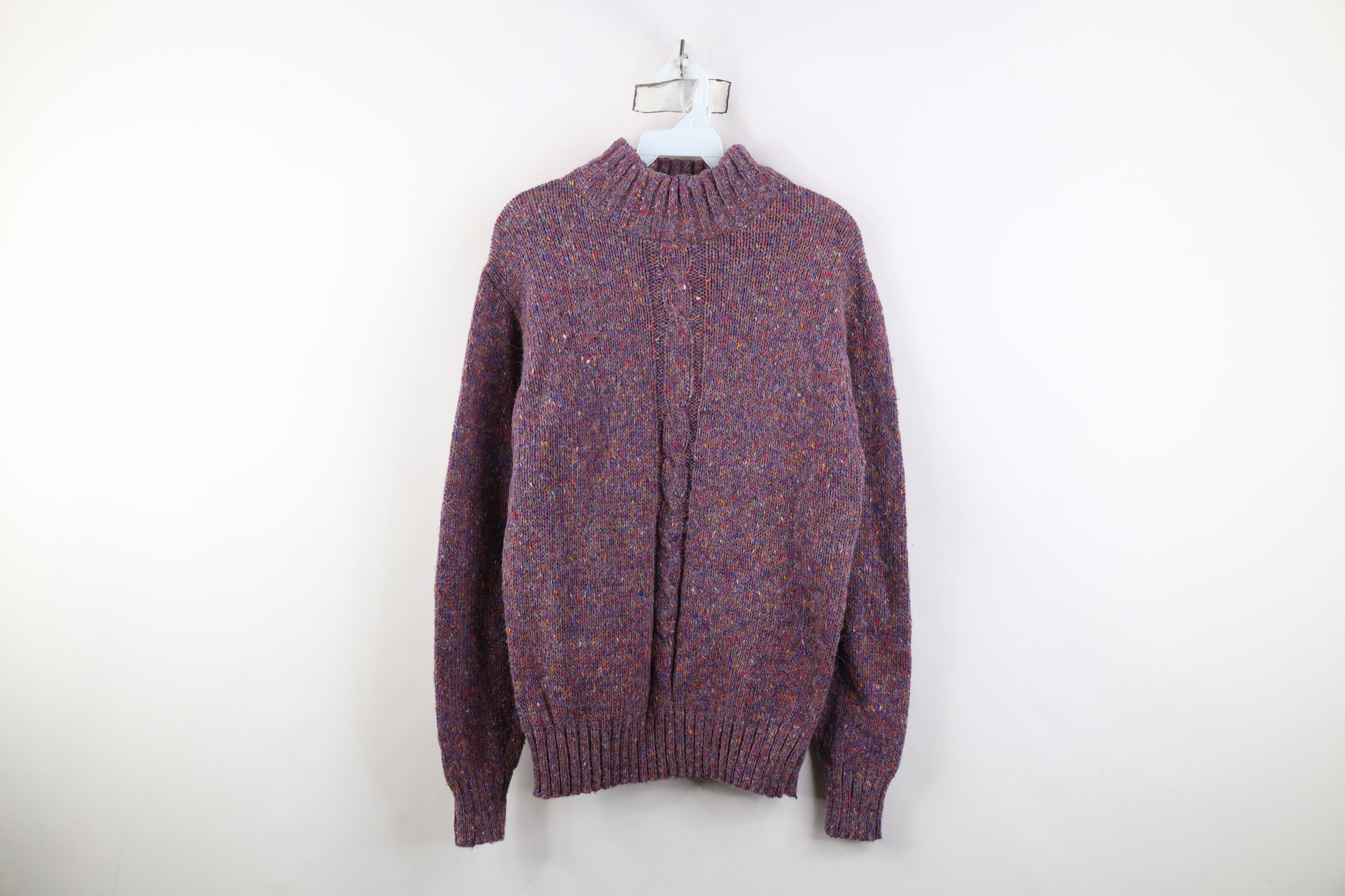 Vintage Vintage 70s Streetwear Wool Blend Knit Mock Neck Sweater Size M / US 6-8 / IT 42-44 - 1 Thumbnail