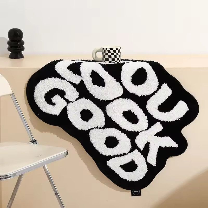 Japanese Brand "YOU LOOK GOOD" Tufted Accent Rug Size 40 X 60 cm Size ONE SIZE - 2 Thumbnail