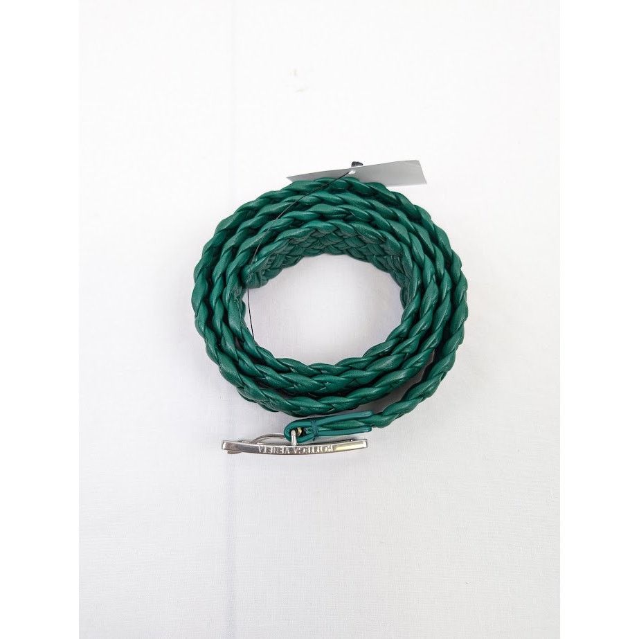 Bottega Veneta o1rshd1 Size: S / Intreccio Paper Belt in Racing Green Size ONE SIZE - 2 Thumbnail