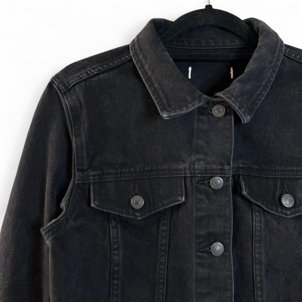 Other Faded Black Button-Up Denim Jacket Size US S / EU 44-46 / 1 - 2 Thumbnail