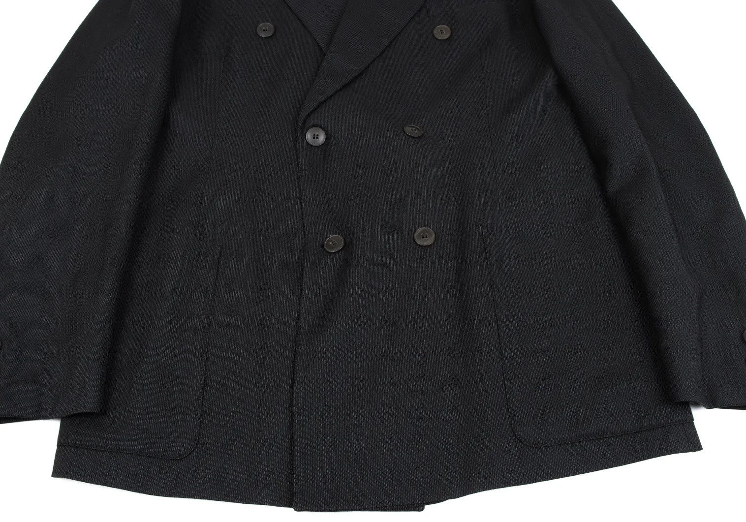 Jean Paul Gaultier Cotton Rayon Pinstripe Peak Lapel Jacket Charcoal 52 Size US L / EU 52-54 / 3 - 10 Thumbnail