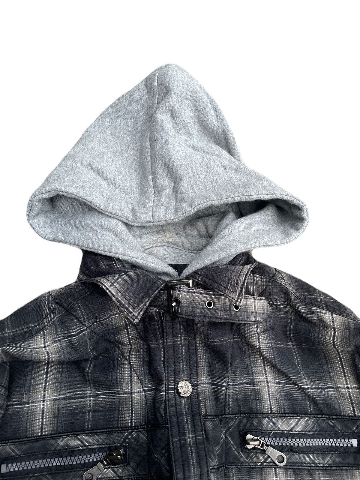 If Six Was Nine 2000s Japanese archive Vkei Docking Hooded Zip Gimmic Shirts Size US S / EU 44-46 / 1 - 7 Thumbnail