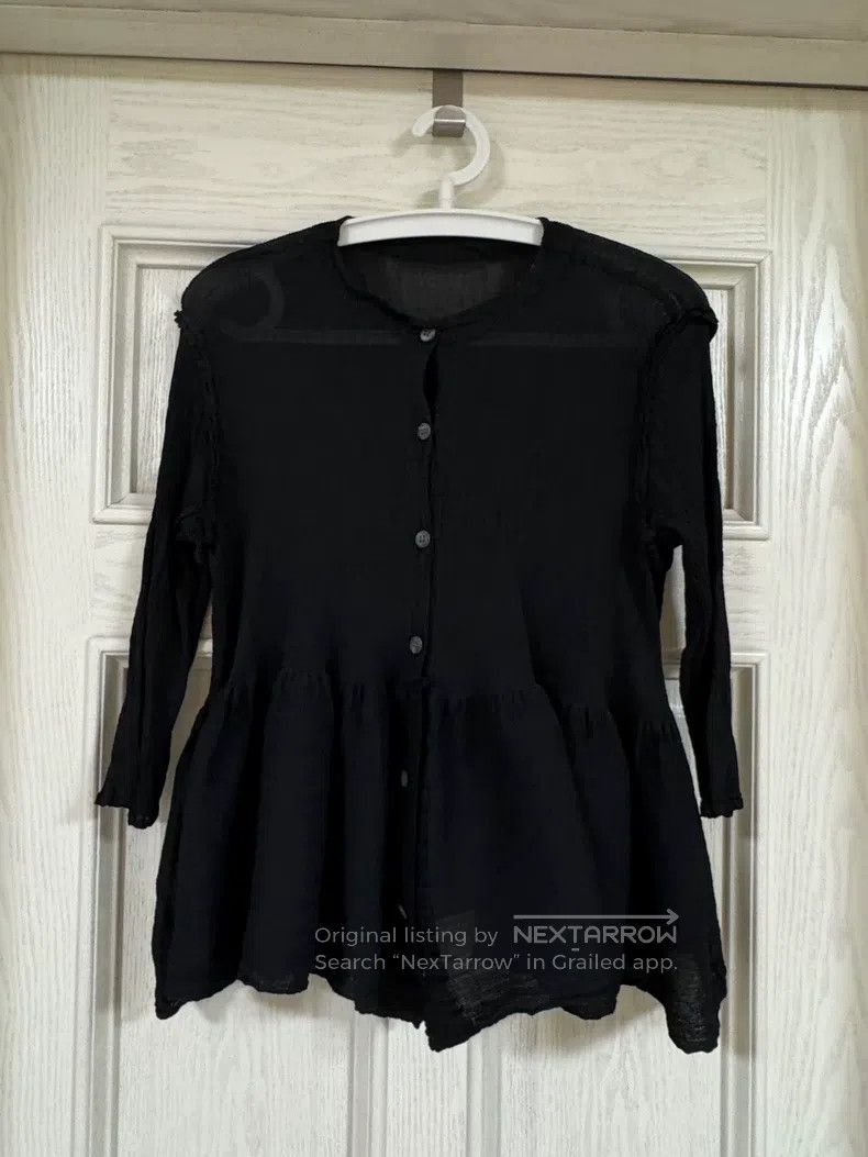 Issey Miyake Issey Miyake size:one size Black Crepe Long-sleeve Top Size XXS / US 00 / IT 34 - 4 Thumbnail