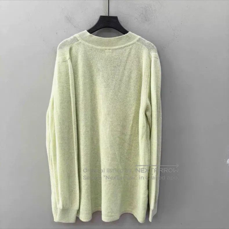 Hermes Hermes Cashmere Green V-neck Long Sleeve Knit Top Size XS / US 0-2 / IT 36-38 - 2 Thumbnail