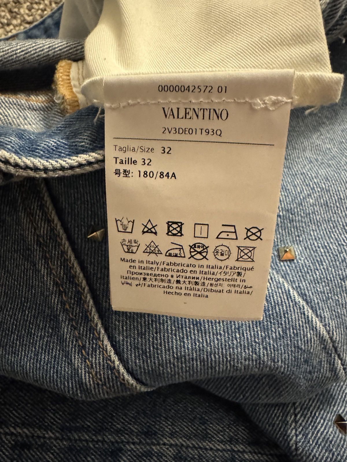 Valentino Valentino Rockstud Cotton Denim Jeans Size US 32 / EU 48 - 6 Thumbnail