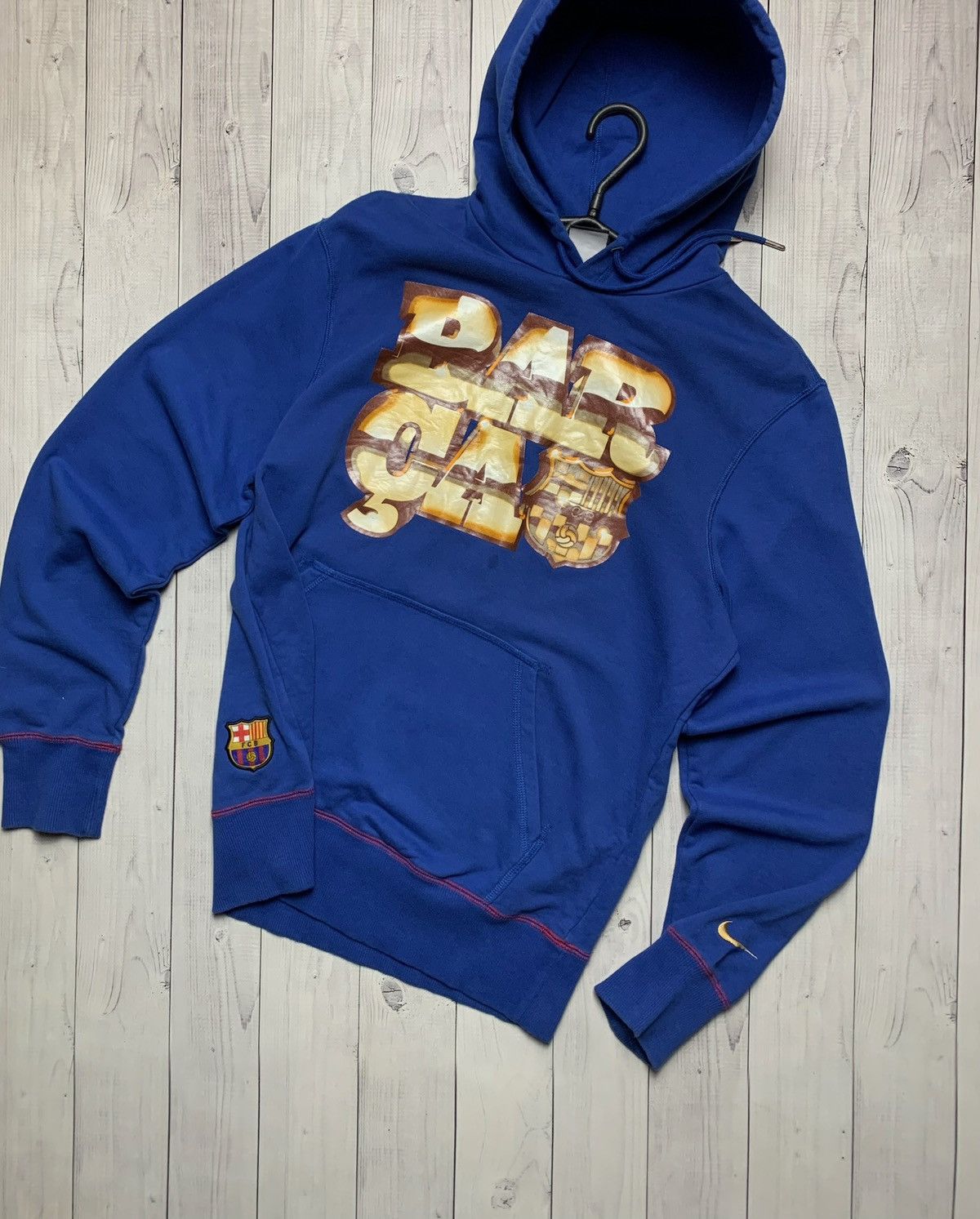 Vintage Vintage Barcelona soccer hoodie blue size M blue logo Size US M / EU 48-50 / 2 - 1 Thumbnail