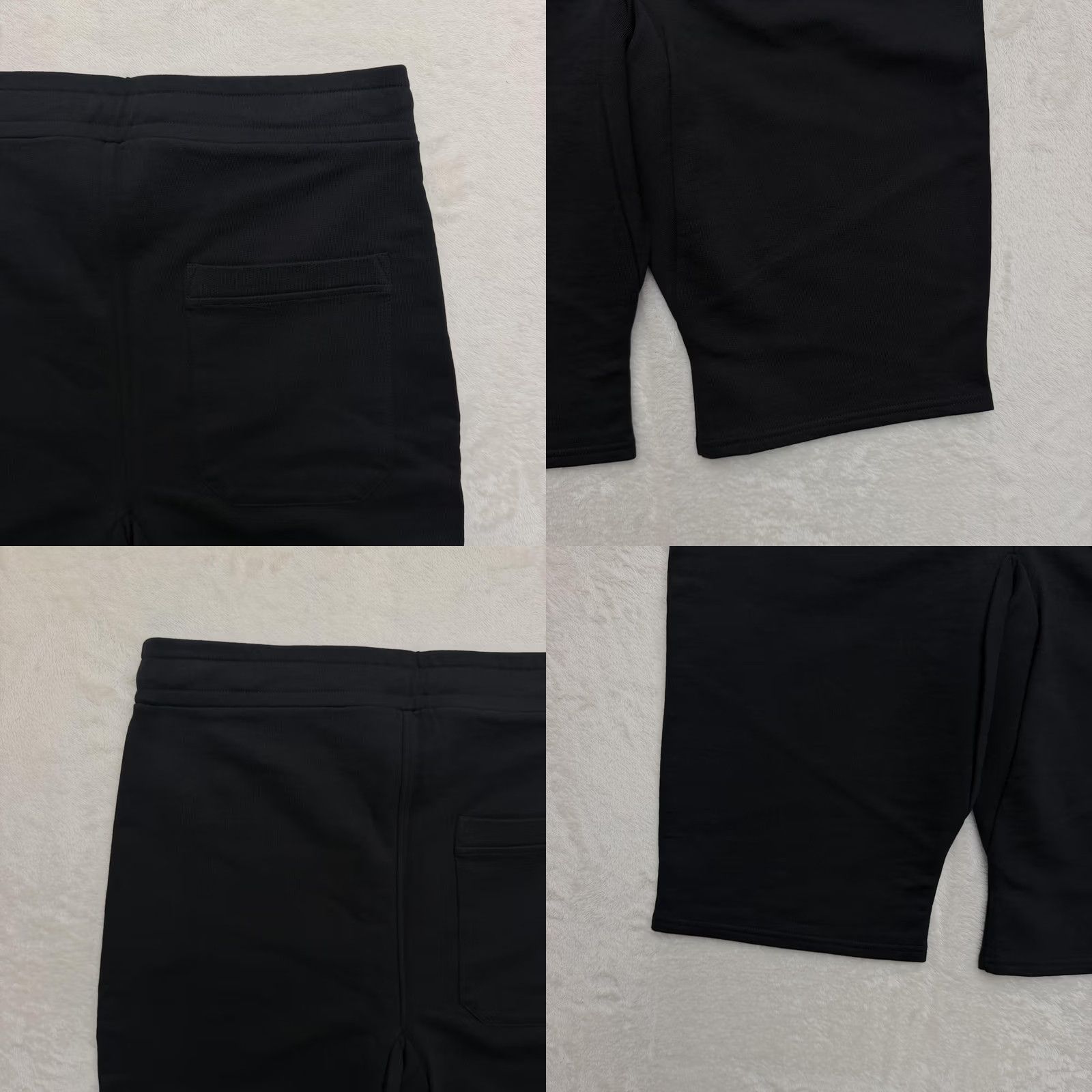 Vintage JUNK de LUXE Sweat Shorts Mens Large 32 Black Fleece Pockets Drawstring Elastic Waist Sweat Size US 33 - 8 Thumbnail