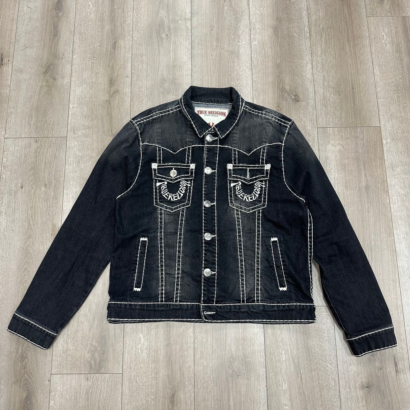 True Religion True Religion Jimmy contrast-stitch denim jacket washed XXL Size US XXL / EU 58 / 5 - 1 Thumbnail
