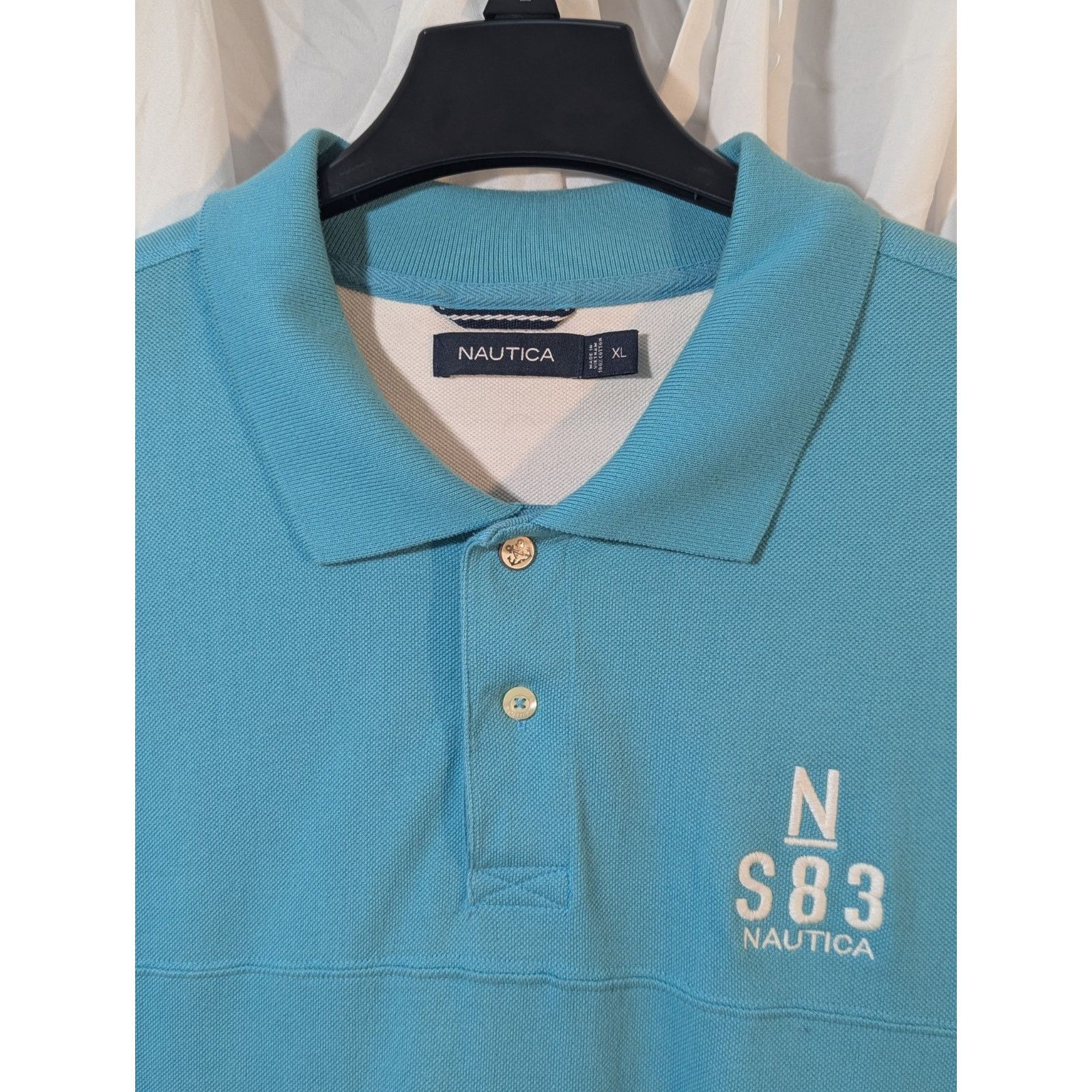 Nautica Nautica Retro N/S83 Embroidered Polo XL Light Blue Size US XL / EU 56 / 4 - 3 Thumbnail