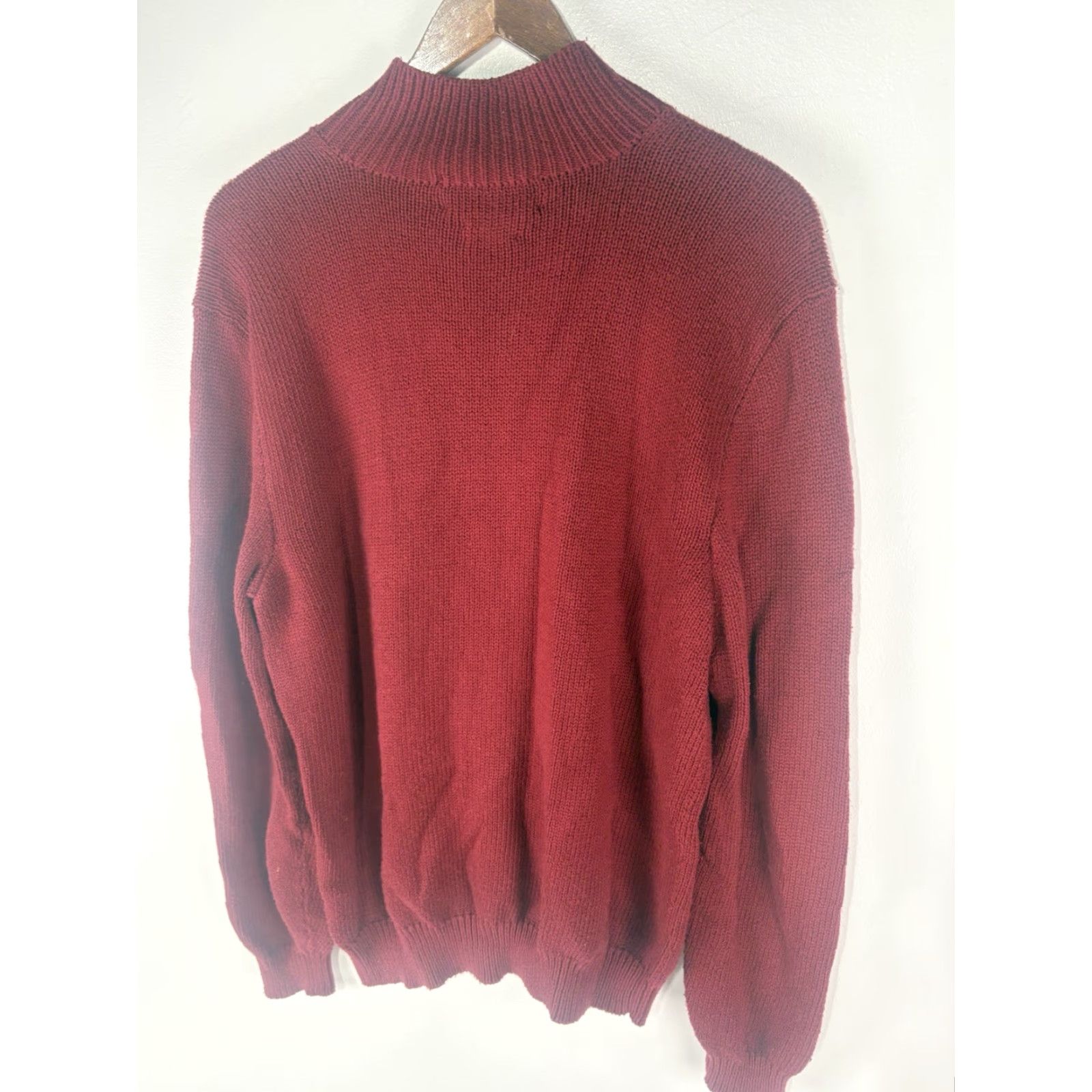 Polo Ralph Lauren VINTAGE Ralph Lauren Polo Sweater Men’s M Red Mock Neck Knit 90s Classic Preppy Fall/Winter Size US M / EU 48-50 / 2 - 5 Thumbnail