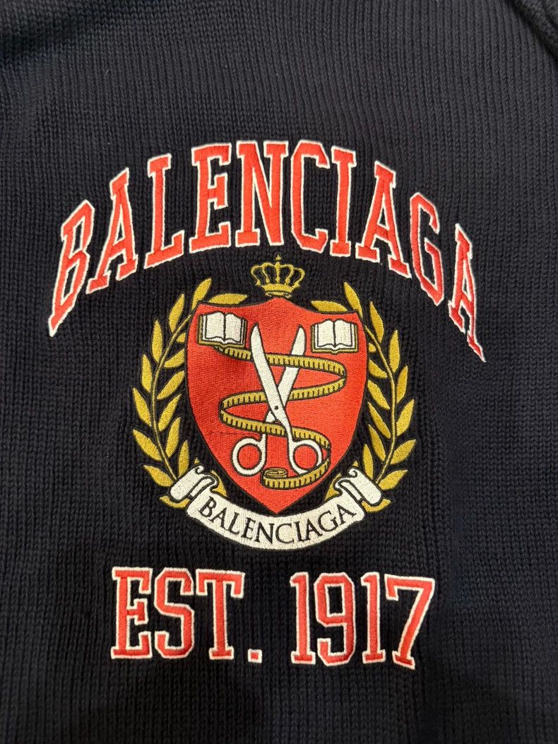 Balenciaga Balenciaga 1917 Wheatear Scissors Shield Sweater Wool Blac Size US XS / EU 42 / 0 - 2 Thumbnail