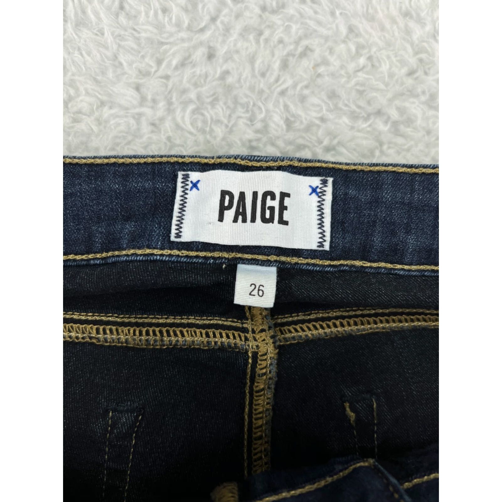 Paige Paige Jeans Womens 26 Blue Denim Jeans Mid Rise 27 Inseam Slim Stretch 5-Pocket Design Classic American Womens Jeans Size 26" / US 2 / IT 38 - 3 Thumbnail